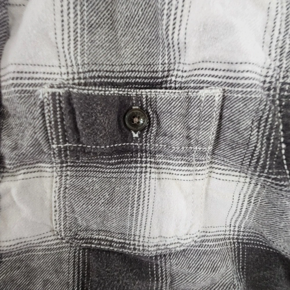 OshKosh Bgosh Boys Black White Plaid Hooded Flannel Shirt Size 8‎ OSH11774-AD